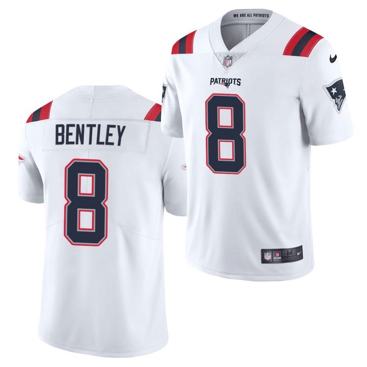 Men New England Patriots #8 Ja Whaun Bentley Nike White Vapor Limited NFL Jersey